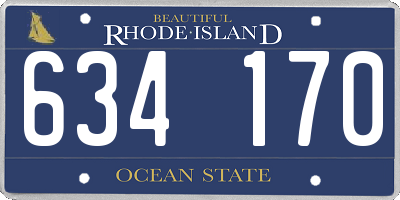 RI license plate 634170