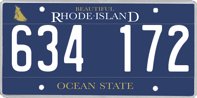 RI license plate 634172