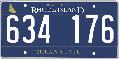 RI license plate 634176