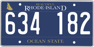 RI license plate 634182