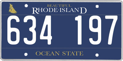 RI license plate 634197