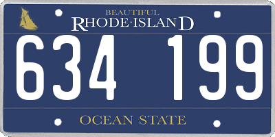 RI license plate 634199