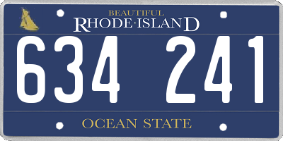 RI license plate 634241