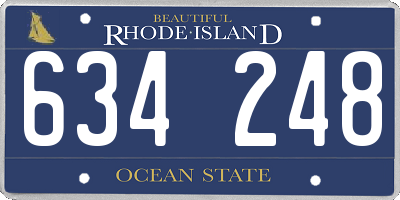 RI license plate 634248
