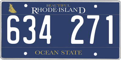 RI license plate 634271