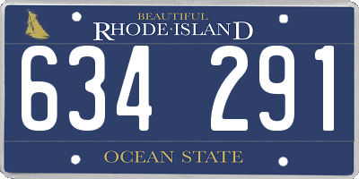 RI license plate 634291