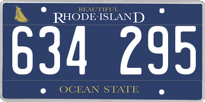 RI license plate 634295