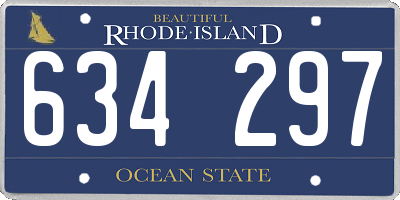 RI license plate 634297
