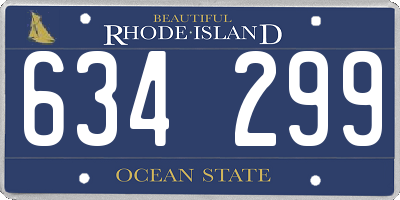 RI license plate 634299