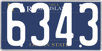 RI license plate 6343