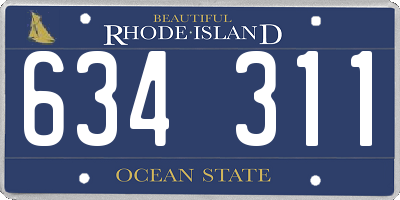 RI license plate 634311