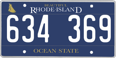 RI license plate 634369