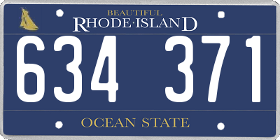 RI license plate 634371