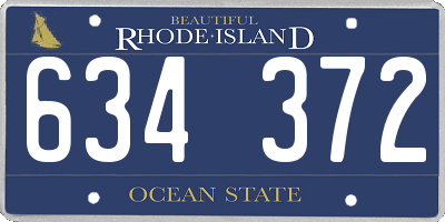 RI license plate 634372