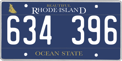 RI license plate 634396