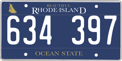 RI license plate 634397