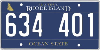 RI license plate 634401