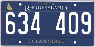 RI license plate 634409