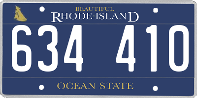 RI license plate 634410