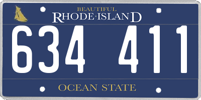 RI license plate 634411