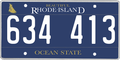 RI license plate 634413