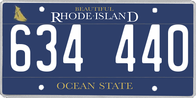 RI license plate 634440