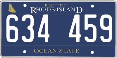 RI license plate 634459