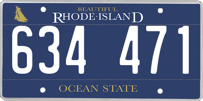 RI license plate 634471