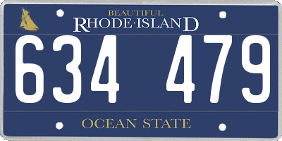 RI license plate 634479