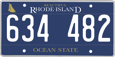 RI license plate 634482