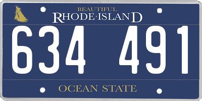 RI license plate 634491