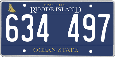 RI license plate 634497