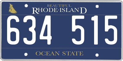 RI license plate 634515