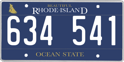 RI license plate 634541