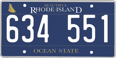 RI license plate 634551