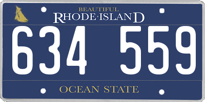 RI license plate 634559