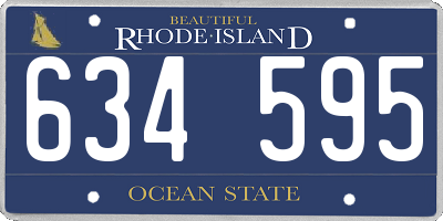 RI license plate 634595