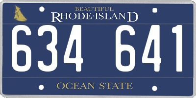 RI license plate 634641