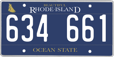 RI license plate 634661