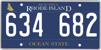 RI license plate 634682