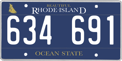 RI license plate 634691