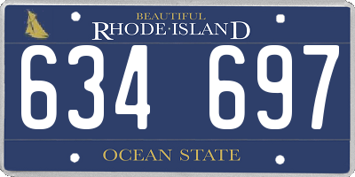 RI license plate 634697
