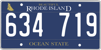 RI license plate 634719