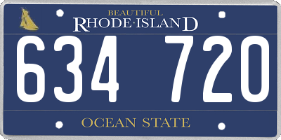 RI license plate 634720
