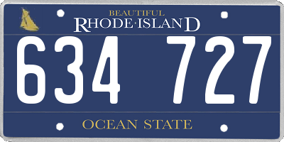 RI license plate 634727