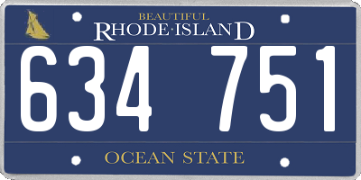 RI license plate 634751