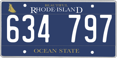 RI license plate 634797