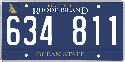 RI license plate 634811