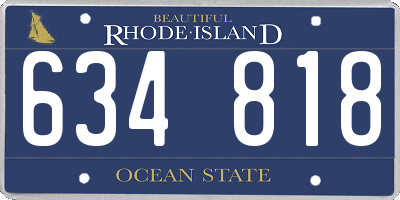 RI license plate 634818