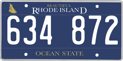 RI license plate 634872